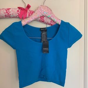 Bebe Scoop Neck Crop Top Small